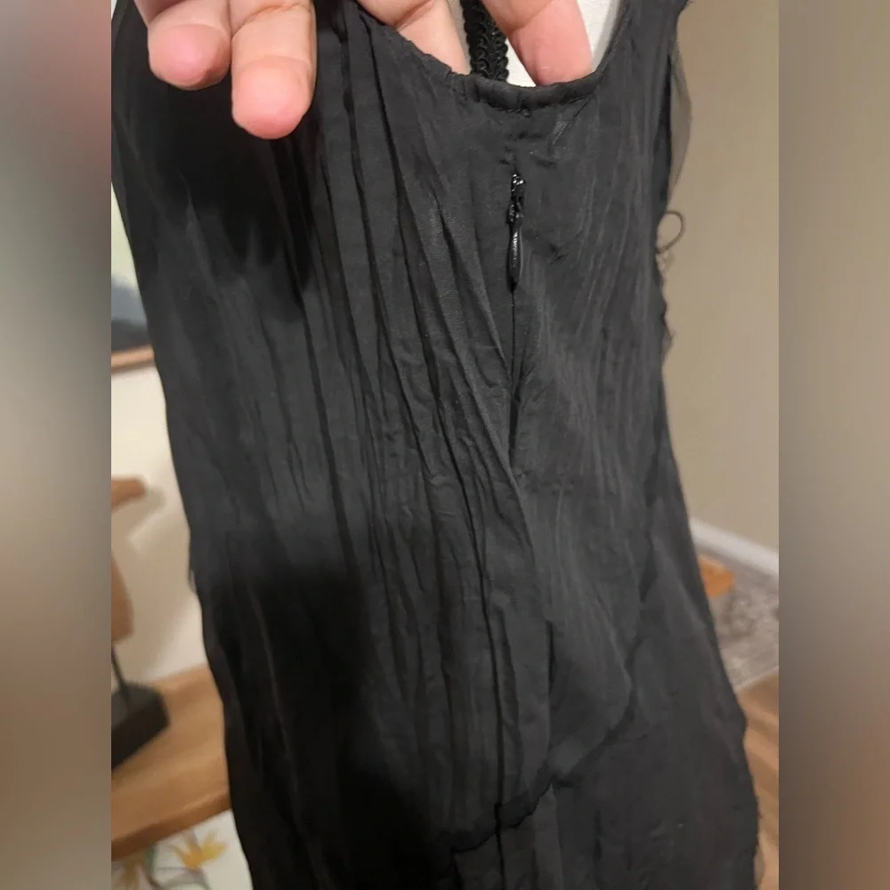 Moyuru Black Crinkle Maxi Sleeveless Dress | Goth Japanese Avant Garde Size 4 - Picture 7 of 15